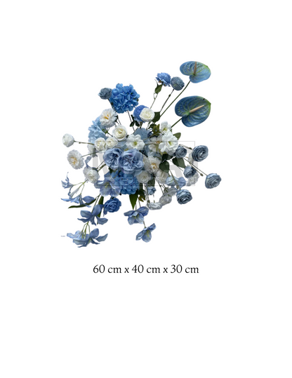 Composition de fleurs:  Thème « Blue » Ma boutique
