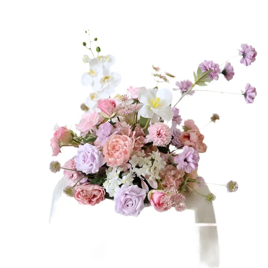 Composition florale: Thème «  White & Pink & Mauve» Ma boutique